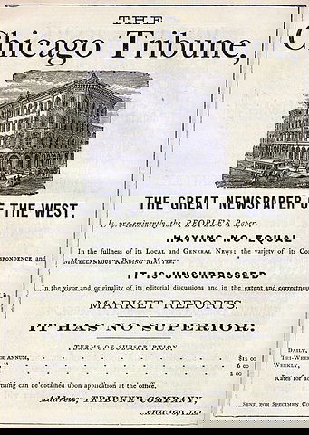 Early newspaper rate card.